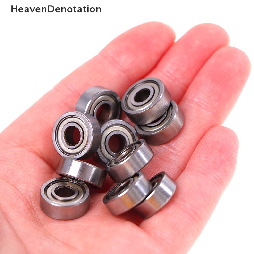 (Heavendenotation) 10pcs Bola Bearing Deep Groove Bahan Carbon Steel Ukuran 5x14 X 5mm 605zz