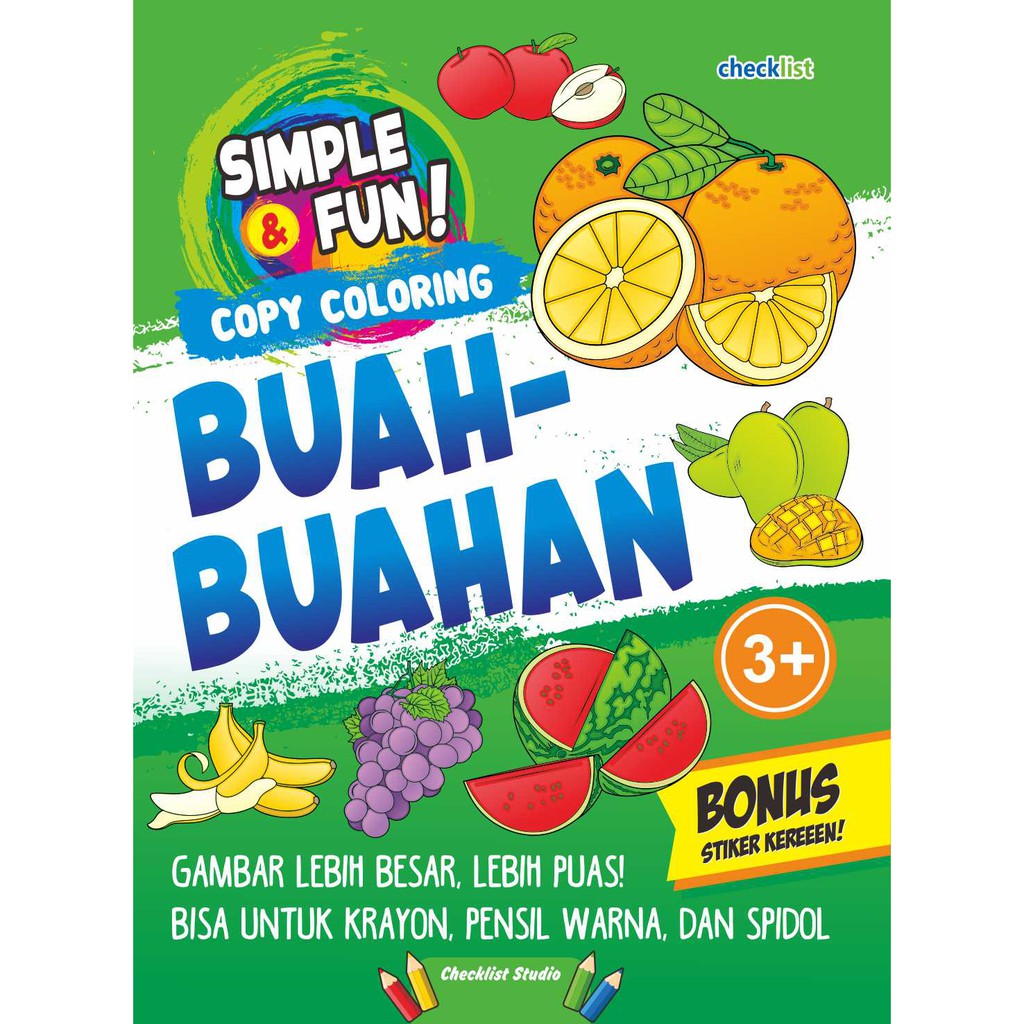 Mewarnai Buah Buahan Dengan Pensil Warna