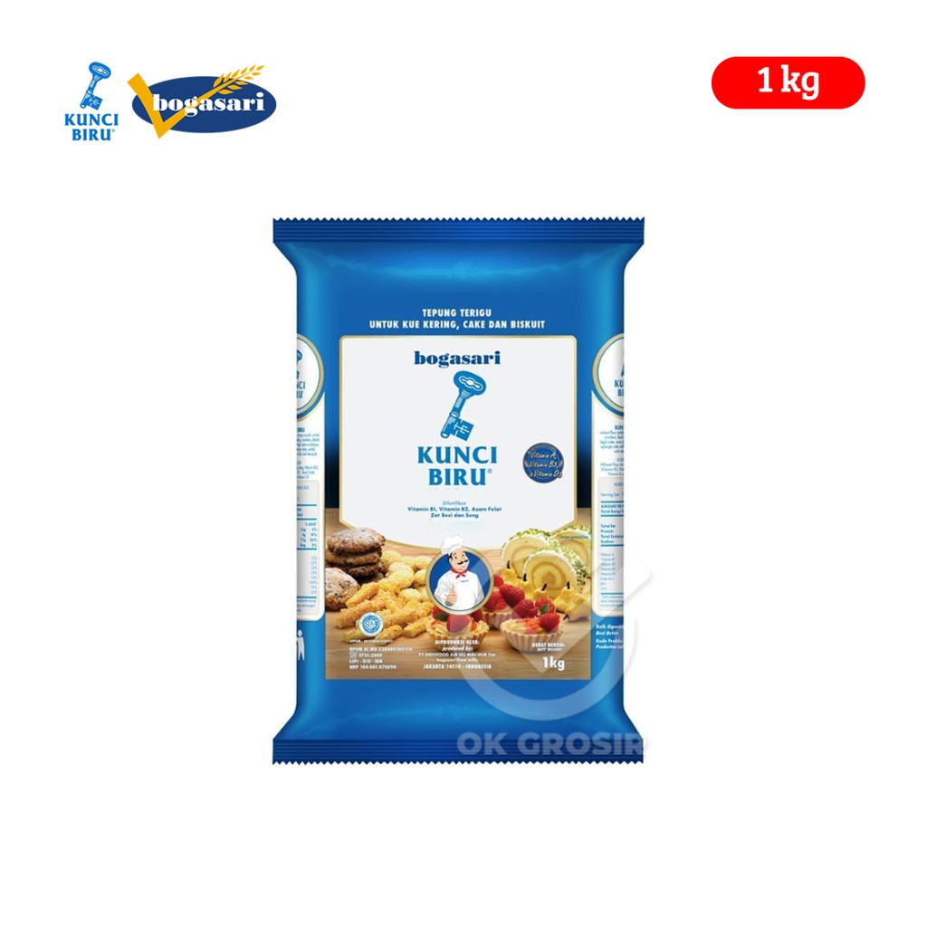 

Tepung Terigu Kunci Biru Bogasari (1 Kg)