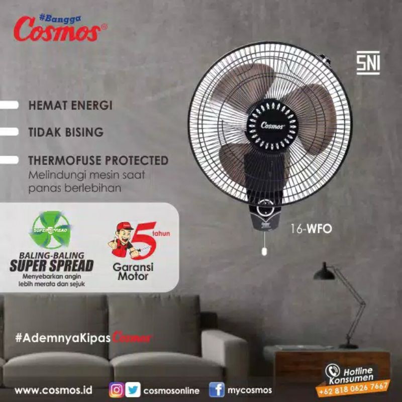 Cosmos Kipas Angin Listrik Dinding 16 Inch/ Kipas Wall Fan 16WFO/WFG