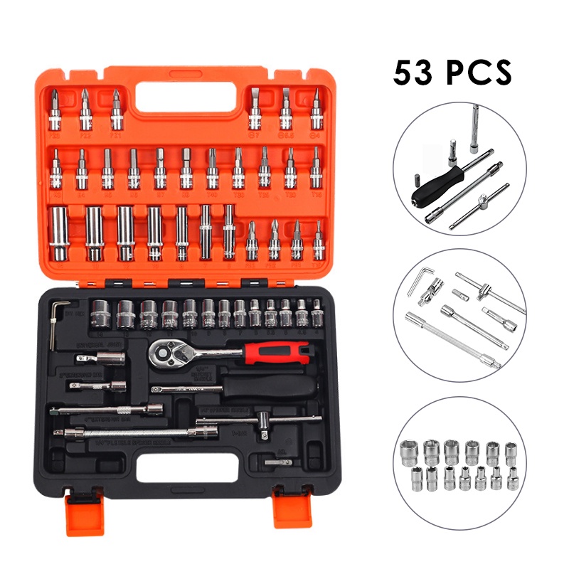 bonkyo Kunci SOK 46 PC Set Socket (1/4 