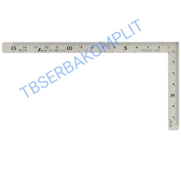 

Siku Tukang 15 x 7.5 cm Shinwa Japan 12103 Carpenter Square Ruler 150mm x 75mm Penggaris 15cm x