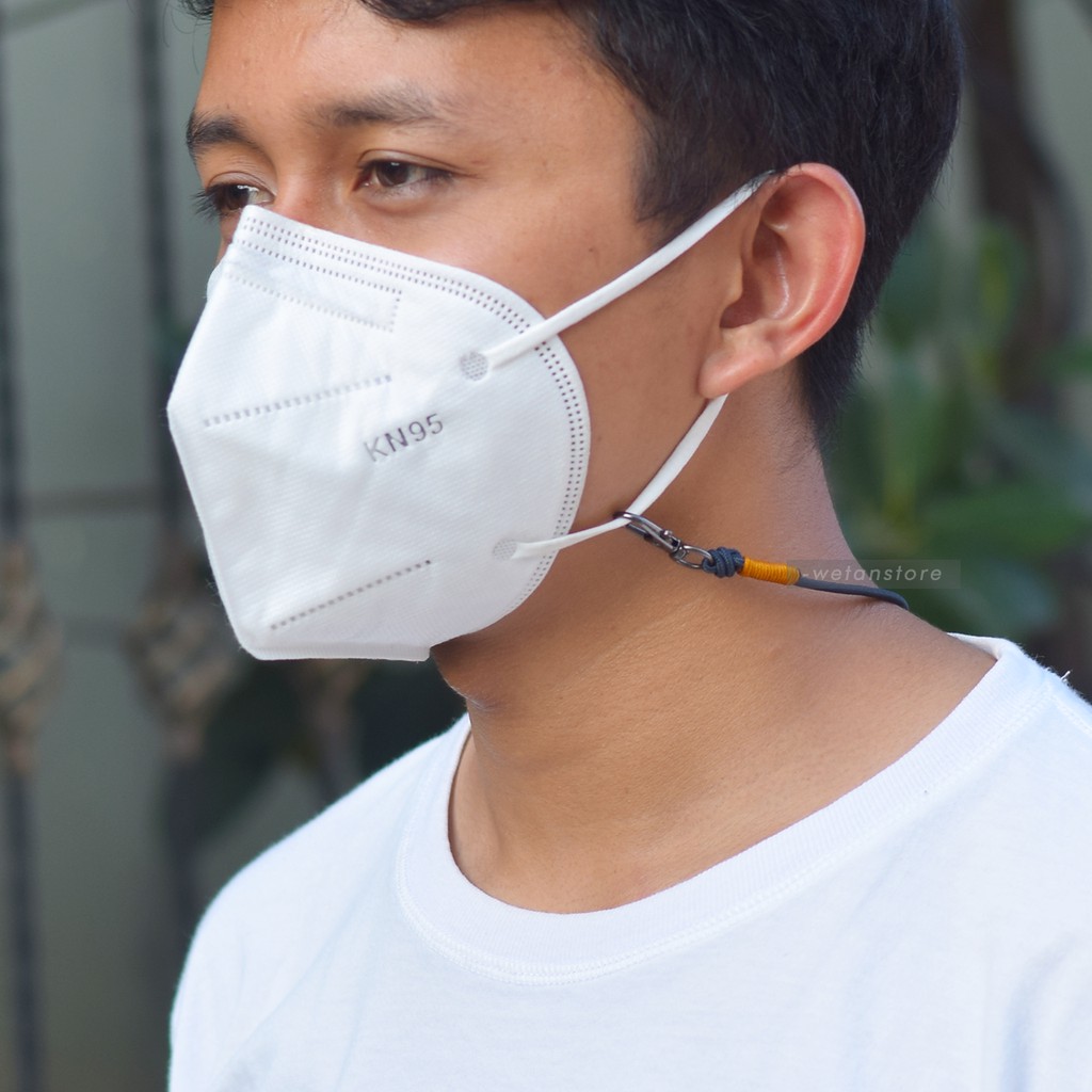 Tali masker / konektor masker / strap mask / connector headloop hijab elastis pengait besi -Nusa