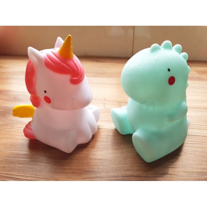 Lampu Unicorn Dinosaur LED kamar tidur anak - souvenir - hadiah - dekorasi night light