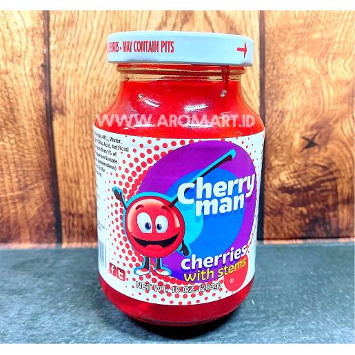 

Cherry Man Cherries With Stems - 283g