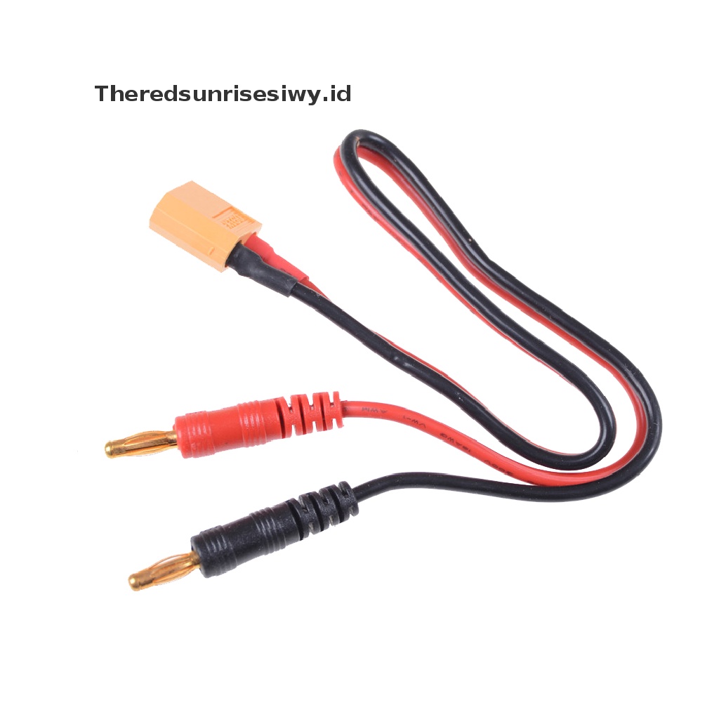 (Theredsunrisesiwy.Id) Xt60 Kabel Charger Baterai Lipo Ke 4mm Bullet / Banana Plug