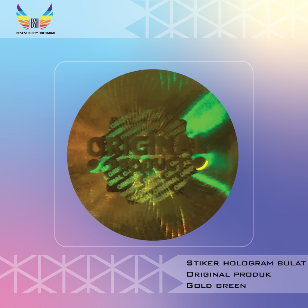 

Stiker Hologram Pecah Telur Original Produk Stiker Segel Bulat Hijau