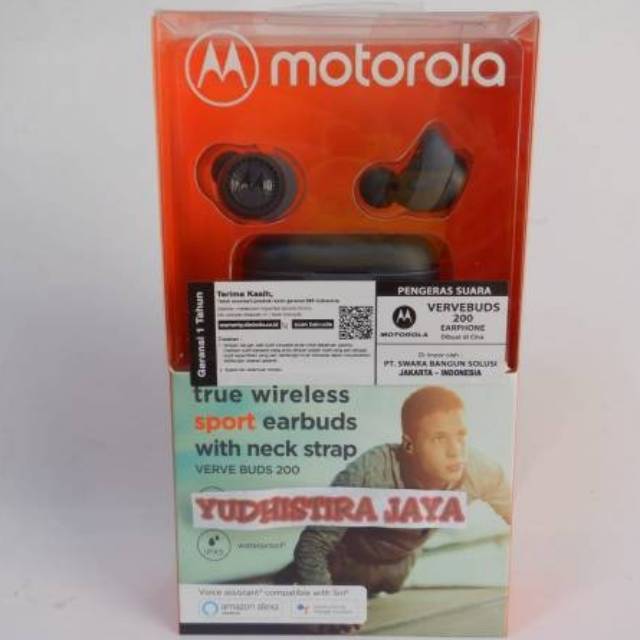 Motorola Verve Buds 200 Sport True Earbuds with Anti-Lost Neck Strap