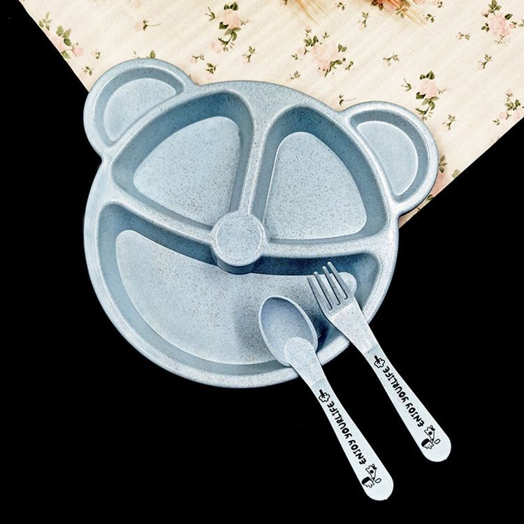 PH008 PIRING MAKAN BABY Peralatan Makan Anak Set  Tempat Makan Bayi Baby Feeding Set Cartoon Tableware Piring Garpu Sendok Lucu