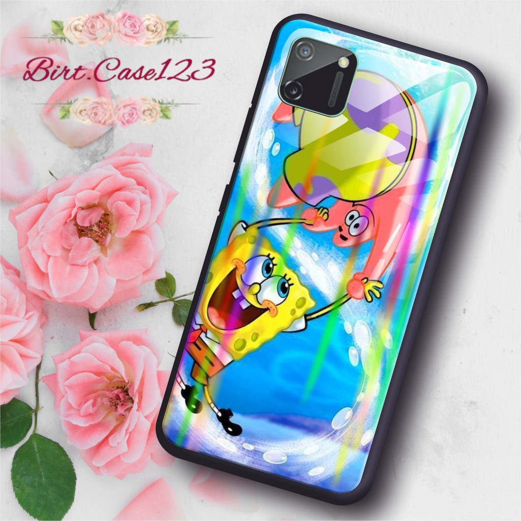 back case glass aurora SPONGEBOB Realme C1 C2 C3 U1 2 2 Pro 3 Pro 5 5i 5s Pro 6 Pro X Xt C11 BC1655