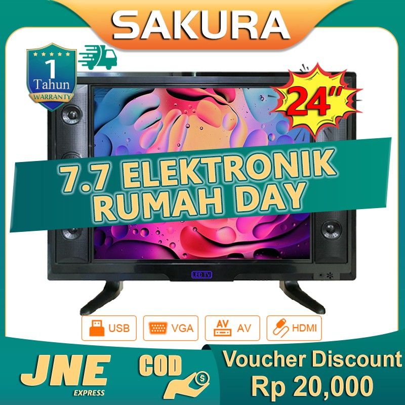 Weyon Sakura TV LED 24 inch HD Ready Televisi Murah (TCLG-S24AWIDE) SMART TV