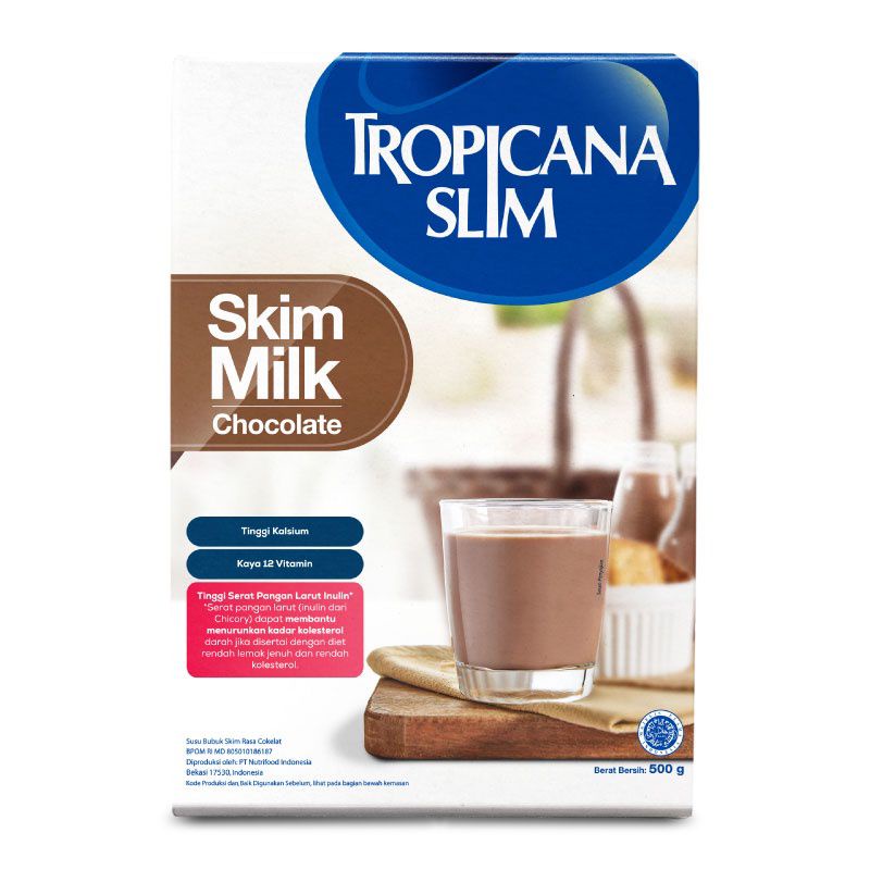 

TROPIACA SLIM SKIM MILK CHOCOLATE 500 G SUSU SKIM BANTU TURUNKAN KOLESTEROL RASA COKLAT