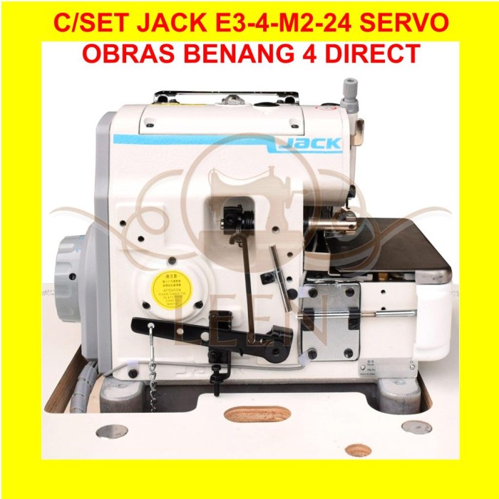 Jack E3-4-M2-24 Direct Servo Mesin Jahit Obras Benang 4 Industri LEEN