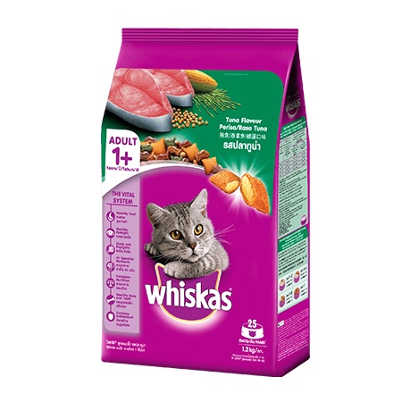 Whiskas Makanan Kucing Kering Cat Food 1.2kg Adult &amp; Kitten