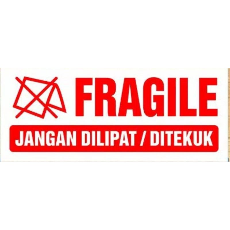 

stiker label fragile jangan dilipat stiker packing stiker peringatan sticker ditekuk uk A3 isi 44