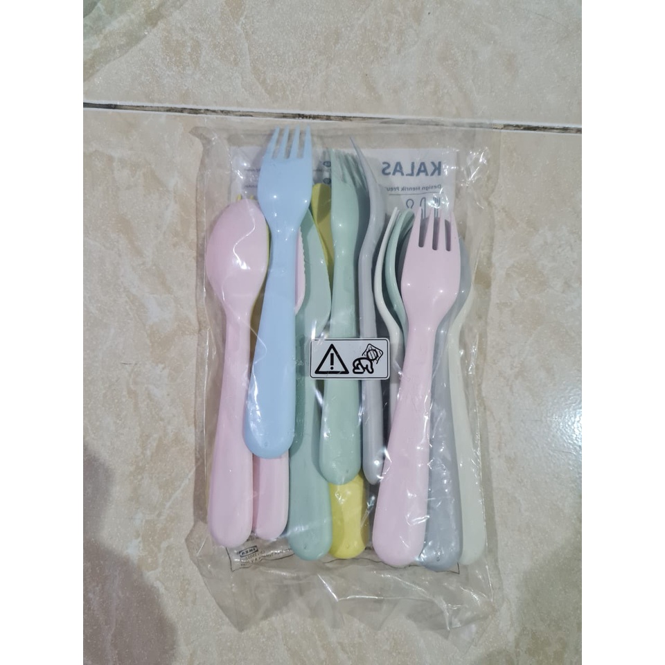 PERALATAN MAKAN ANAK / DEWASA SENDOK/GARPU/PISAU PLASTIK