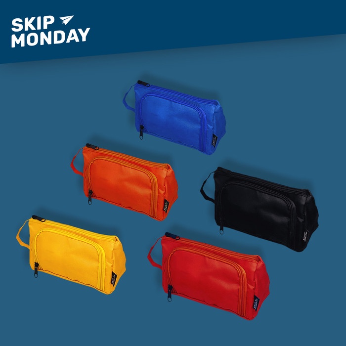

(BISA COD) Skip Monday Max Capacity Pencil Case - Tempat Pensil Alat Tulis Jumbo - Orange