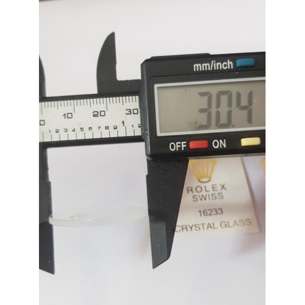 kaca jam tangan rolex plus kaca pembesar ukuran 30,4mm