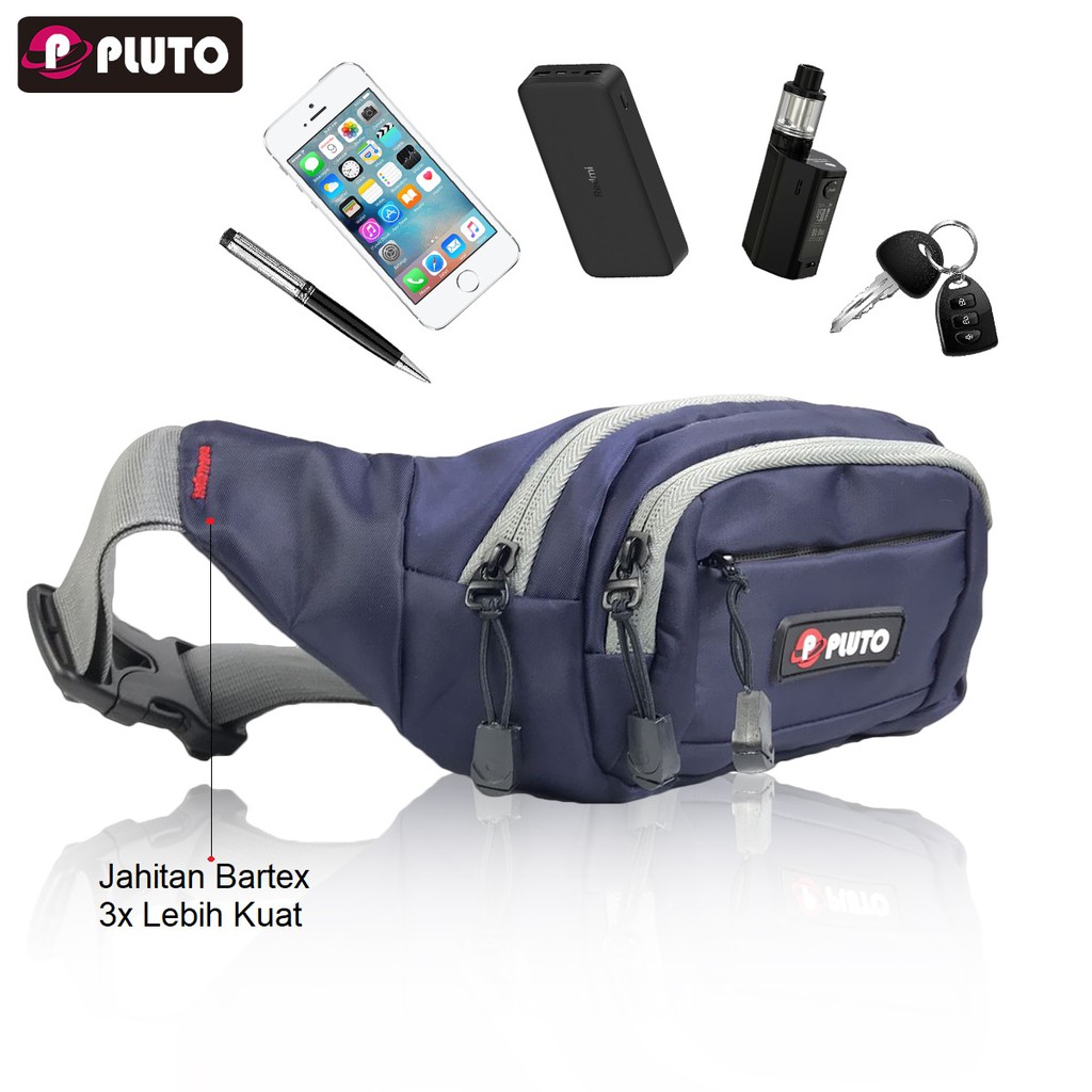 TAS SELEMPANG PRIA WAIST BAG PLUTO PRIA WANITA TAS SLEMPANG PRIA WAIST PACK PRIA PLUTO - BS