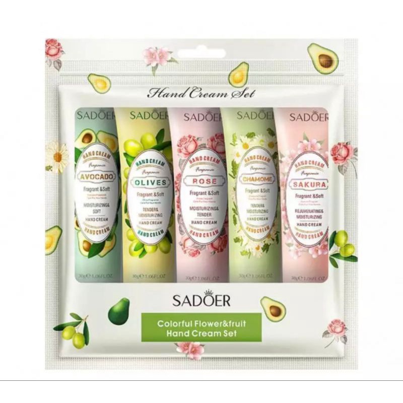SADOER COLORFULL FRUIT & FLOWER HAND CREAM 5 IN 1