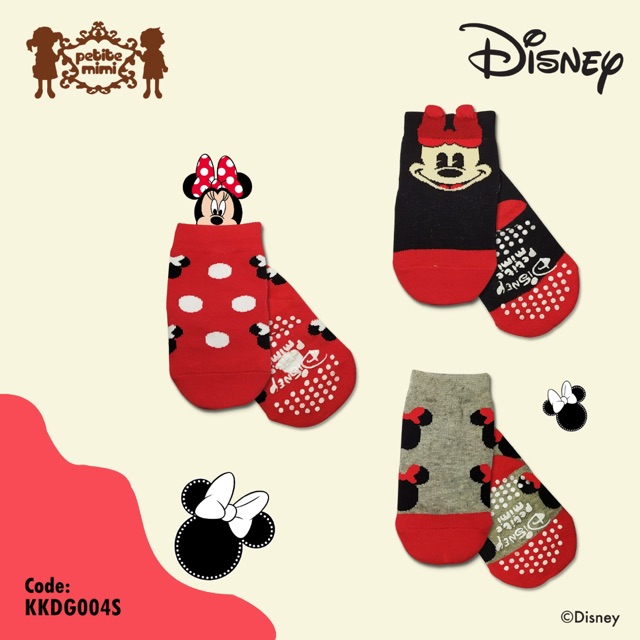 Kaos Kaki Disney Series Petite Mimi set isi 3 - kaos kaki anak lucu