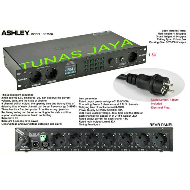 POWER SEQUENCER ASHLEY SE 2080 POWER SEQUENCER ASHLEY SE2080
