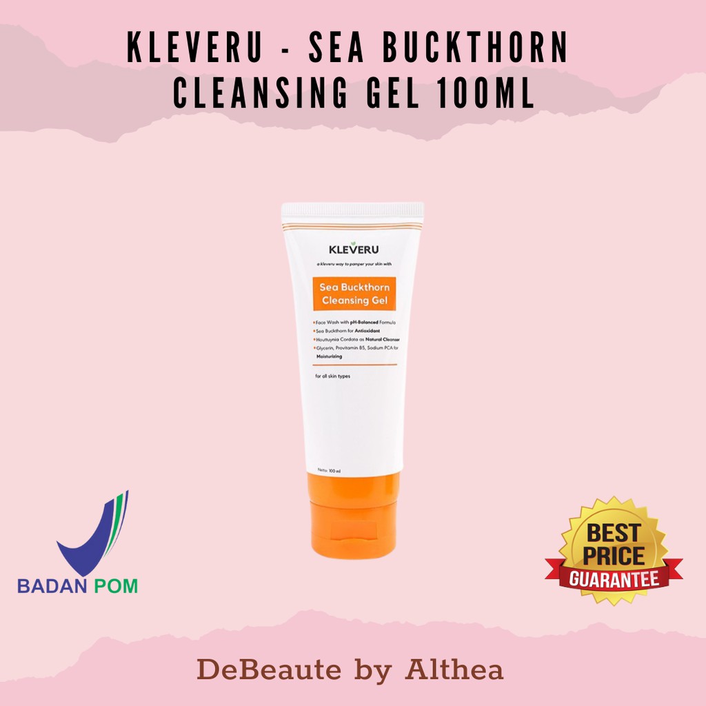 Jual KLEVERU Sea Buckthorn Cleansing Gel (Facial Wash) 100ml Indonesia