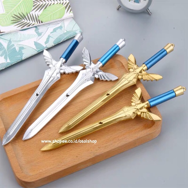 SATUAN Pulpen Pedang senjata / pisau gel pen mobile legend / ecer bolpen lucu unik murah souvenir-2