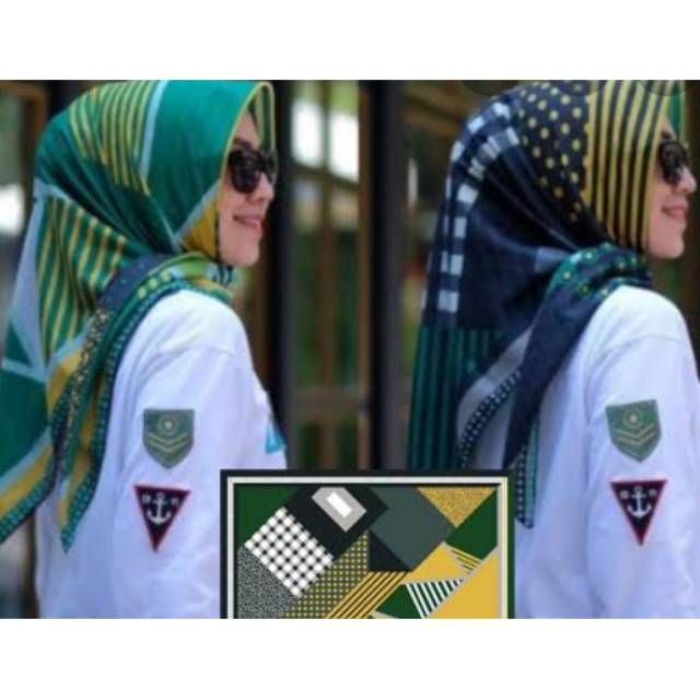 Preloved kerudung inji hijau original..