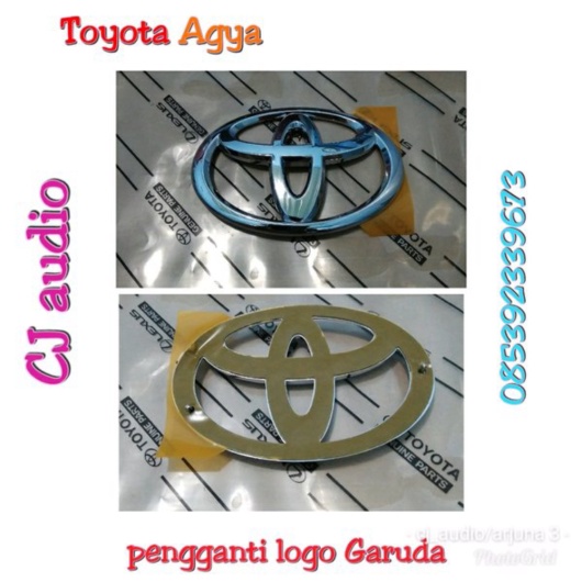 Dijual emblem agya-emblem logo Toyota Agya depan-original Berkualitas