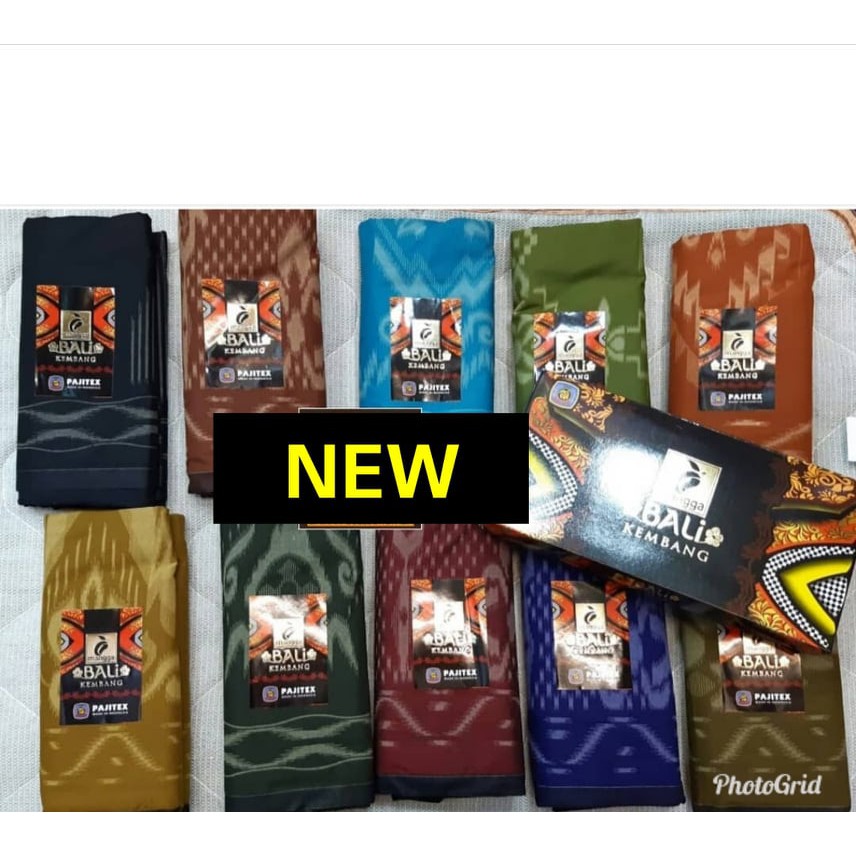 Grosir 10 pcs - Sarung Mangga Bali Kembang Original Tenun Motif| Basmalah Muslim Store