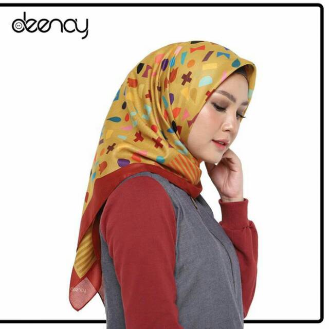 POP SYMBOL - Kerudung Deenay Original Voal Scarf Printed Motif