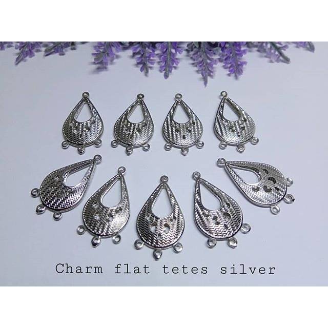 Charm flat tetes silver