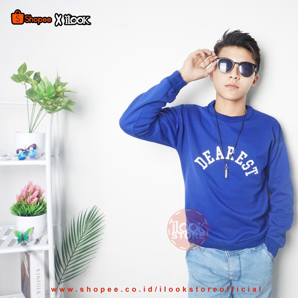 ilook | Sweater Oblong Dearest Crewneck | Sweater Dearest | Sweater Bahan Fleece