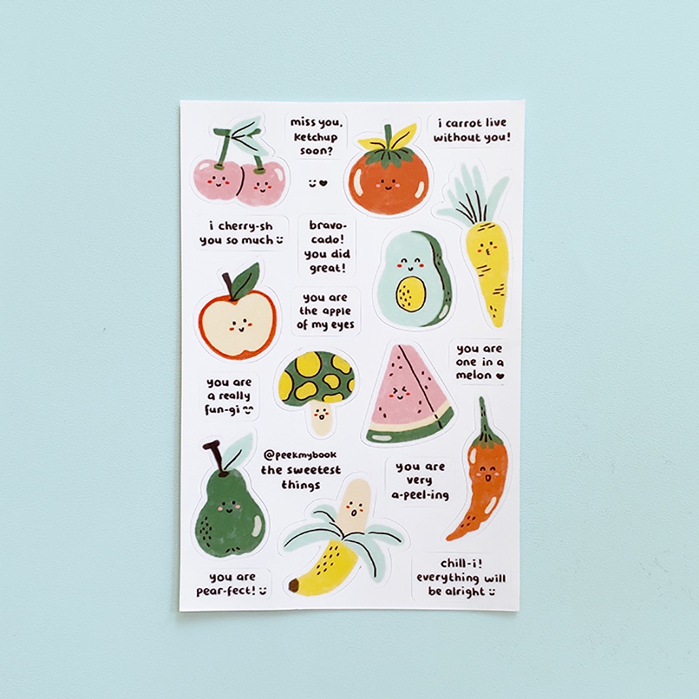 

Stiker Peekmybook The Sweetest Things / Self Love Positivity Sticker / Stiker Positive / Stiker Planner Unik / Stiker Buku Lucu