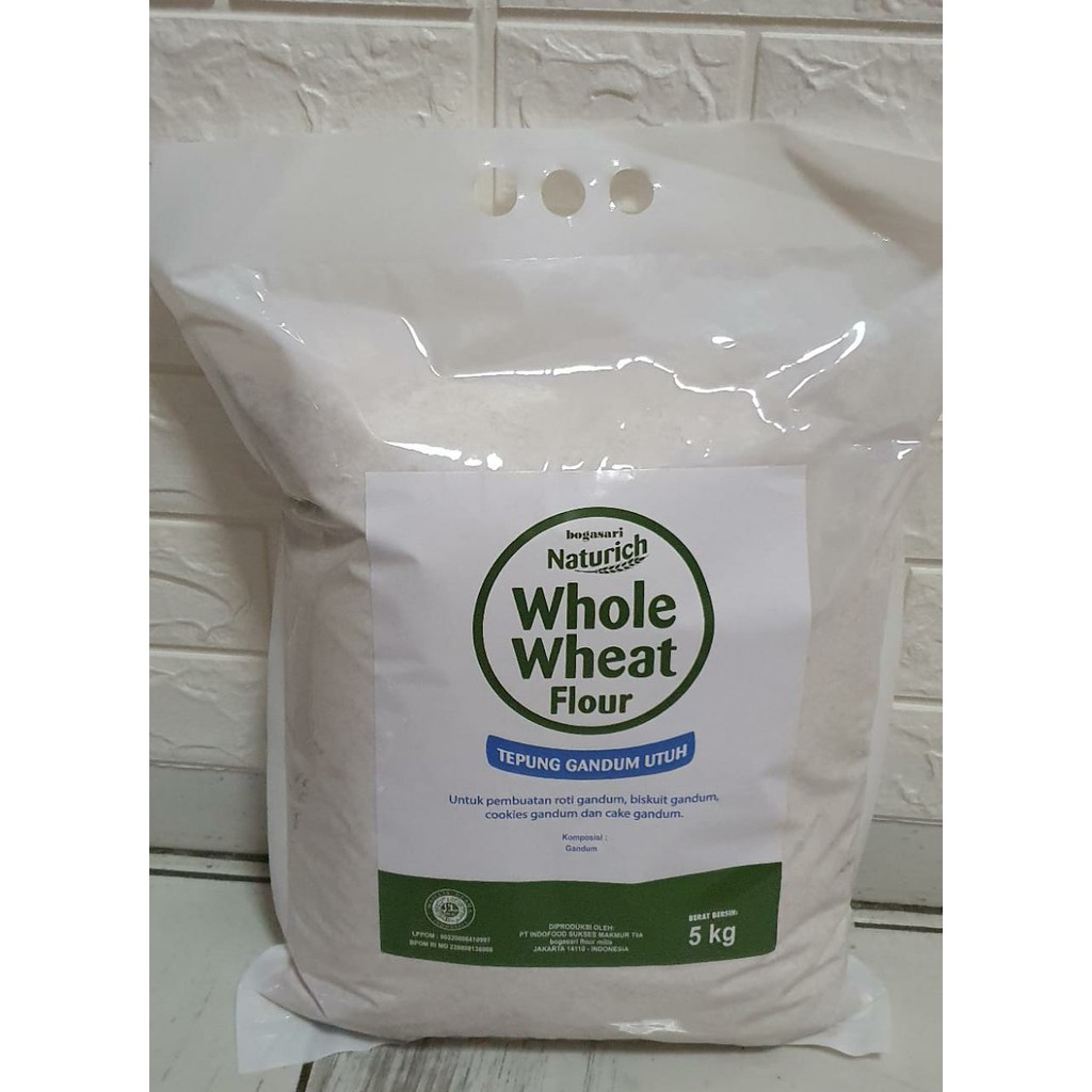  Tepung gandum utuh  Whole Wheat Flour NATURICH 5kg Shopee 