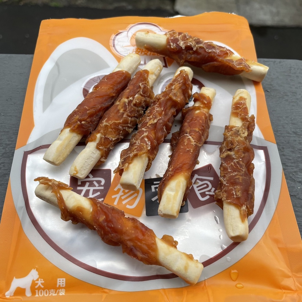 DONGWU MAKANAN RINGAN HEWAN ANJING AYAM 100g TULANG KALSIUM SUSU TREAT SNACK