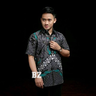 kemeja batik pria lengan pendek baju batik pria batik kantor seragam kerja ukuran reguler m.l.xl