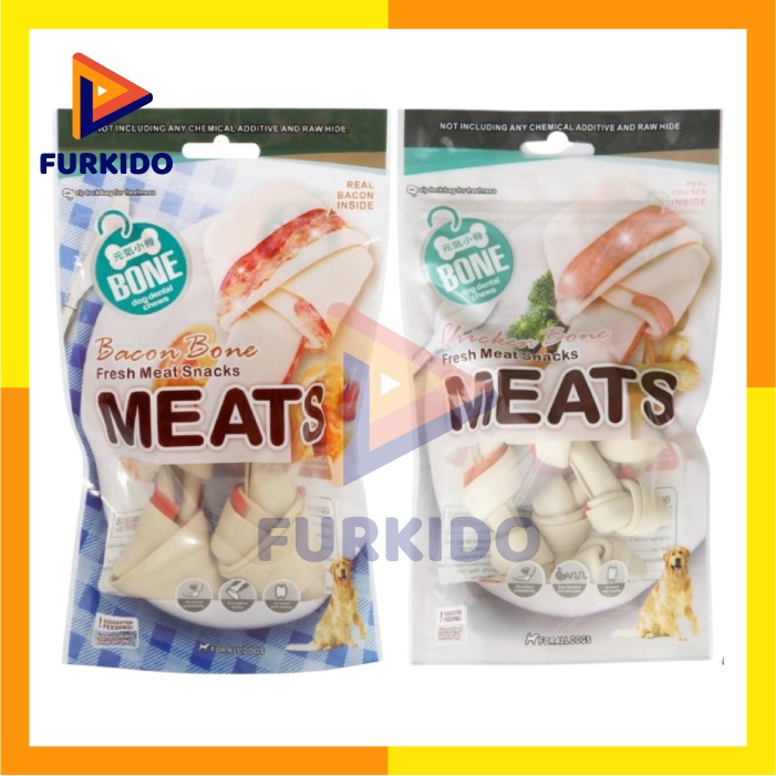 Fresh Meat Knotted Bone Small All Variant 100 Gr / Snack Anjing