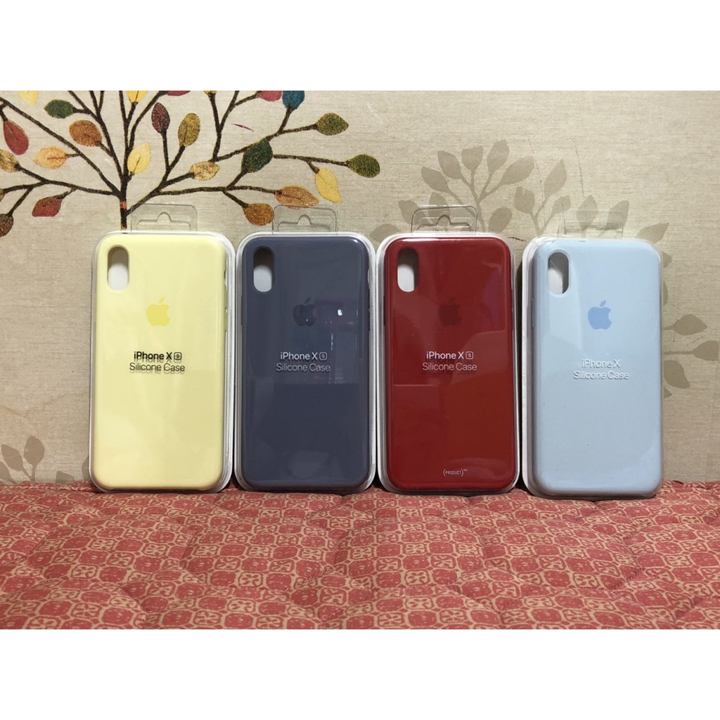 Apple Silicone Case iPhone X/XS ORI Pink Sand, Mellow Yellow, Product Red, Sky Blue SECOND