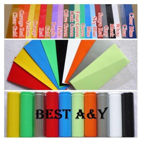 Plastik Baterai Jaket Plastic Skin PVC Jacket 4.6 Battery Color Wrap 18650