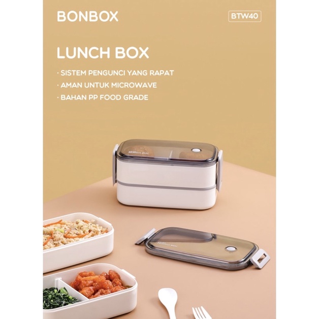 Lunch box / Box makan + sendok garpu