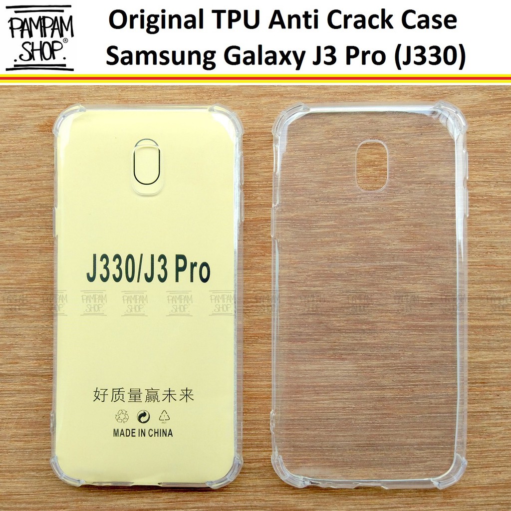 Case TPU Anti Crack Samsung J3 Pro 2017 J330 Ultrathin Anticrack Ultra Thin Transparan Fuze Soft