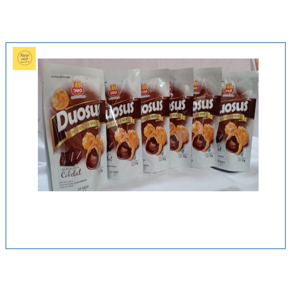

Kue Duosus Paket Murah Isi 10 Pcs x 35 gram Kue sus kering Rasa Krim Coklat