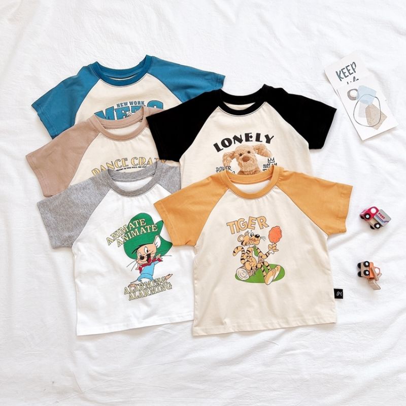 KIDLY LOVE - Baju kaos anak perempuan / laki2 unisex 1-5 tahun seri 368 korea