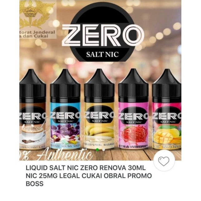 liquid zero 30ml cukai salt