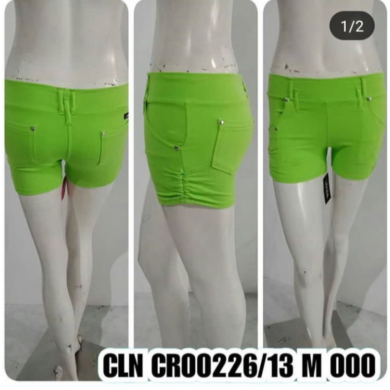 Baju Senam Celana Pendek Hijau Stabilo