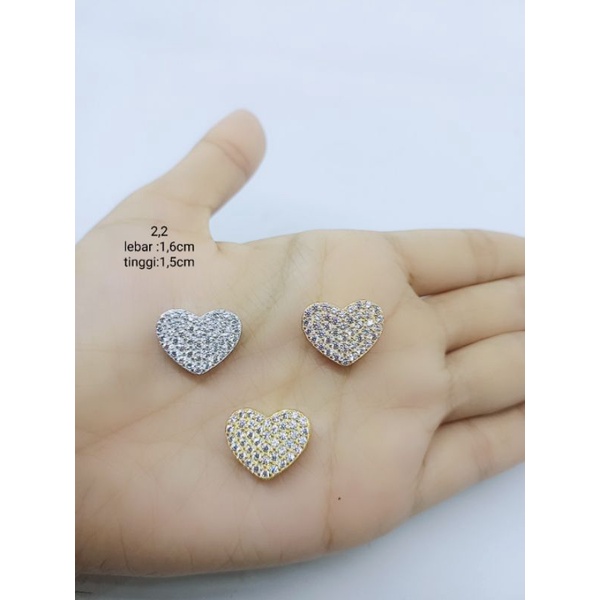 KALUNG WANITA PERAK 925 ASLI LAPIS EMAS KALUNG SILVER MODEL KASANDRA + LIONTIN MODEL TUSUK COR MATA PUTIH - PERHIASAN FASHION WANITA SILVER 925 ASLI