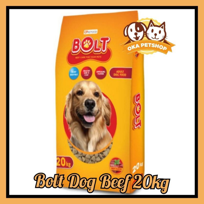 Bolt Dog Beef 20kg /GO-JEK makanan anjing bolt beef