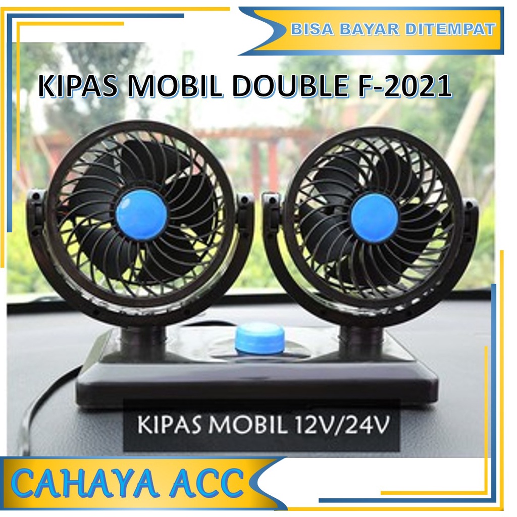 KIPAS MOBIL FLECO F-2021 DOUBLE USB CHARGER 24V KIPAS PORTABLE FLECO